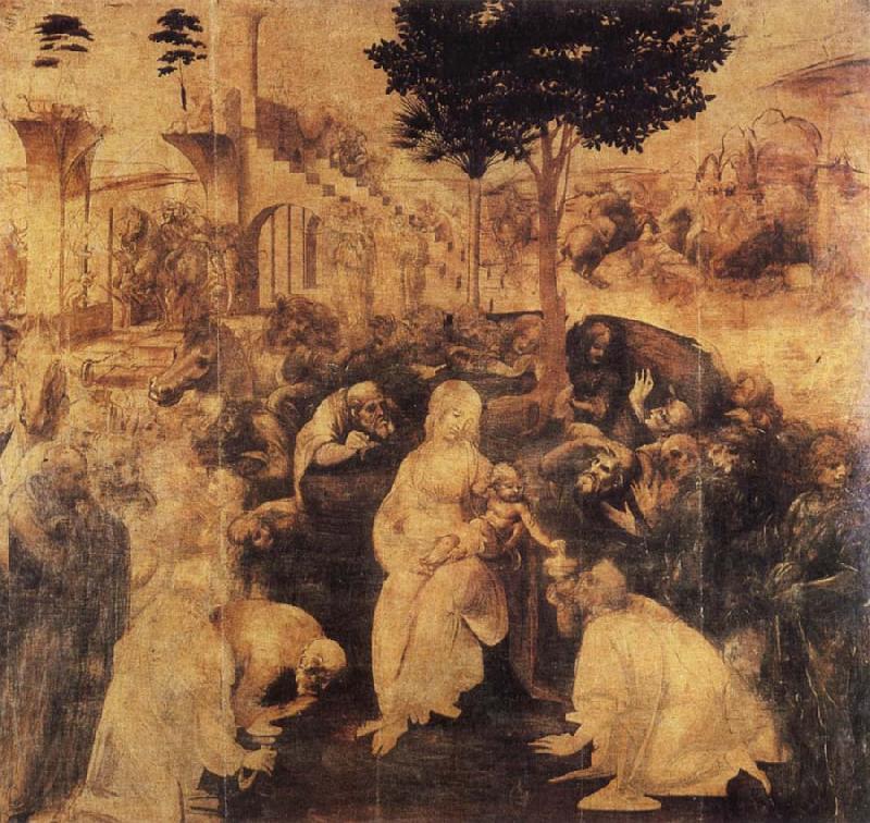 Leonardo  Da Vinci Adoration of the Magi china oil painting image